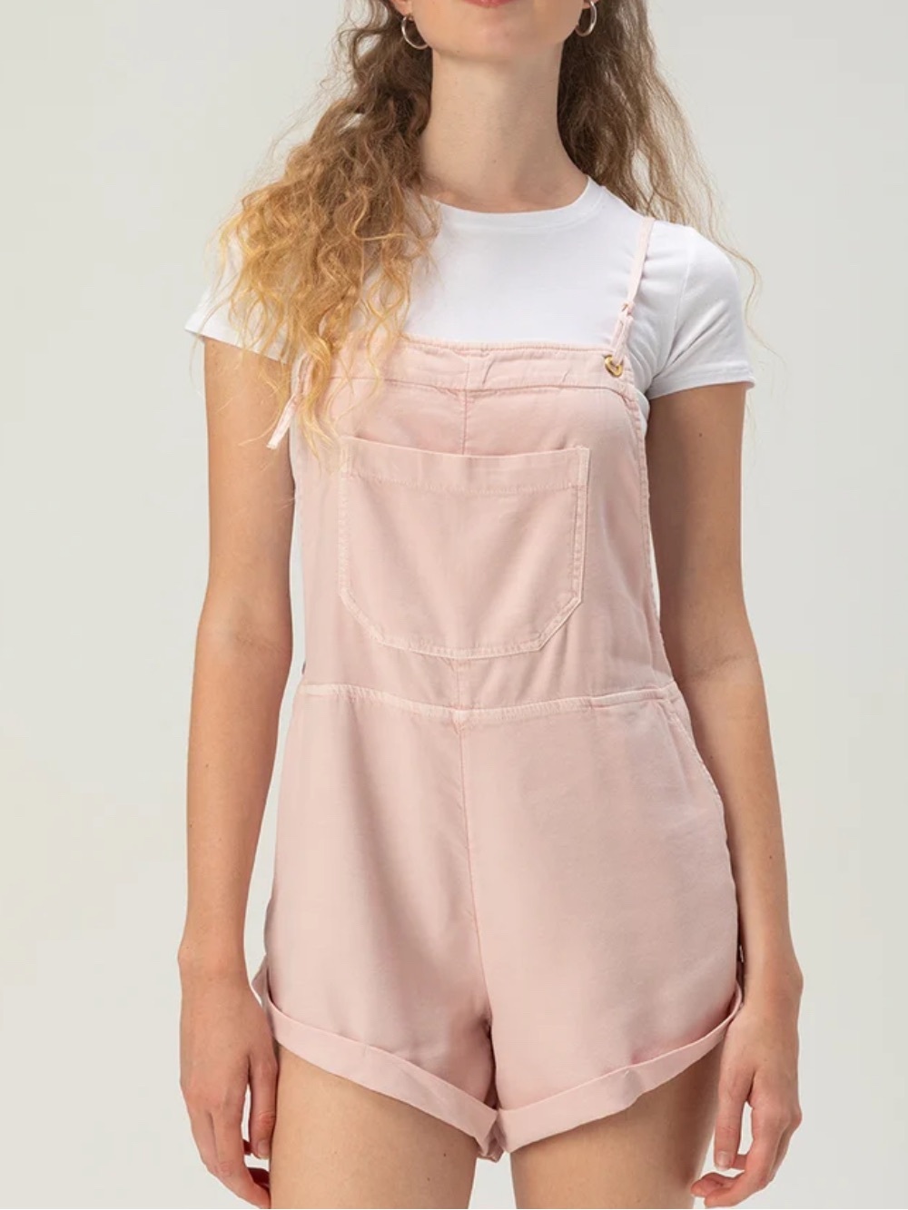 Billabong Wild Pursuit Short Overalls Romper Petal pink size Small NWT